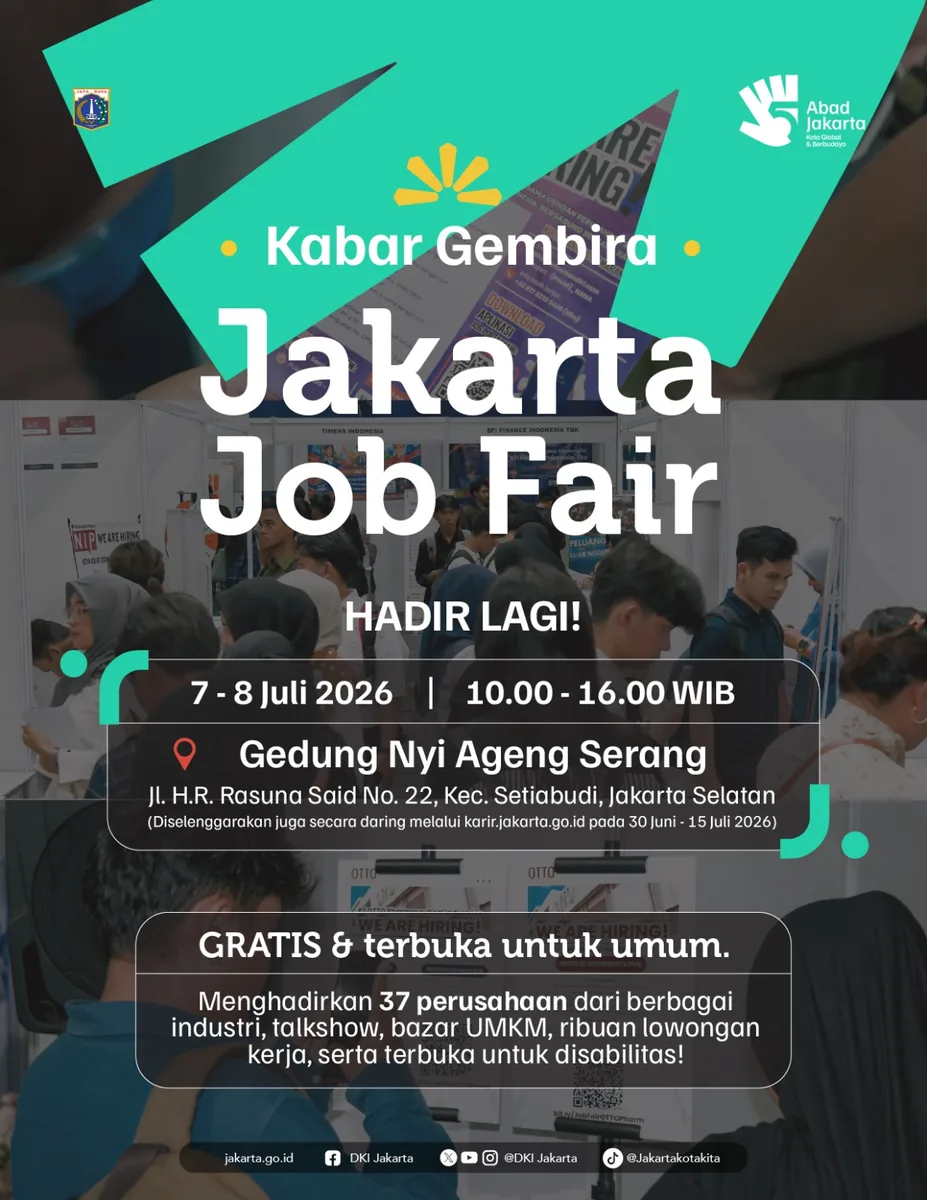 Job Fair Kabupaten Mandailing Natal 2026 (Suku Dinas TKTE Wilayah Kabupaten Mandailing Natal Barat) : 7-8 Juli 2026